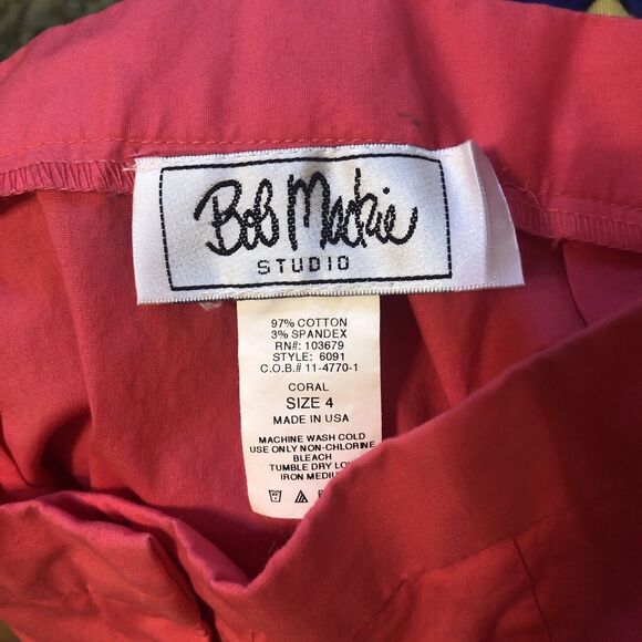 Vintage 1990s Bob Mackie Studio Pink Pants Cotton blend Zipper Size 4 - Picture 4 of 4